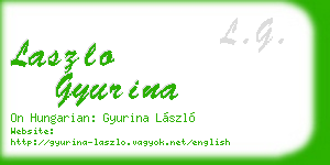 laszlo gyurina business card